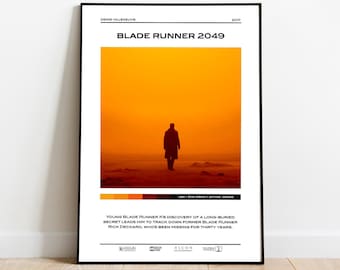 Blade Runner 2049 Movie Poster Print •  Movie Gift for Movie Lovers • Gift for Movie Buff • Vintage • Printable Movie, Minimal Movie Poster