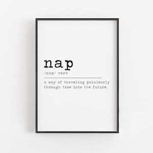Nap Definition Sign · Funny Wall Art Prints · Funny Sleep Gifts · Funny Gifts for Dad · Grandma Gifts · Grandpa Gifts · Definition Wall Art