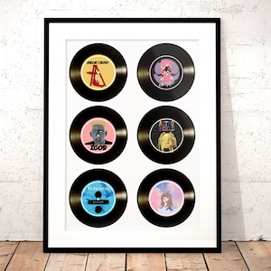 Aangepaste vinylplaat afdrukken • Gepersonaliseerde vinylplatencadeaus voor hem • Vinylplatenkunst • Afdrukbare aangepaste muurkunst, muziekliefhebber cadeau voor haar
