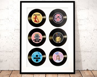 Custom Vinyl Record Print • Personalized Vinyl Record Gifts for Him • Vinyl Record Art • Printable Custom Wall Art, Music Lover Gift for Her