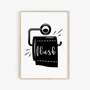 Flush The Toilet Sign • Bathroom Rules Printable Poster • Bathroom Sign Wall Decor • Bathroom Art Prints • Download Digital Files