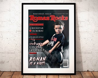 Custom Magazine Cover Gift · Personalized Magazine · Custom Birthday Gift for Him· Customizable Birthday Poster for, Custom Kids Gift Funny,