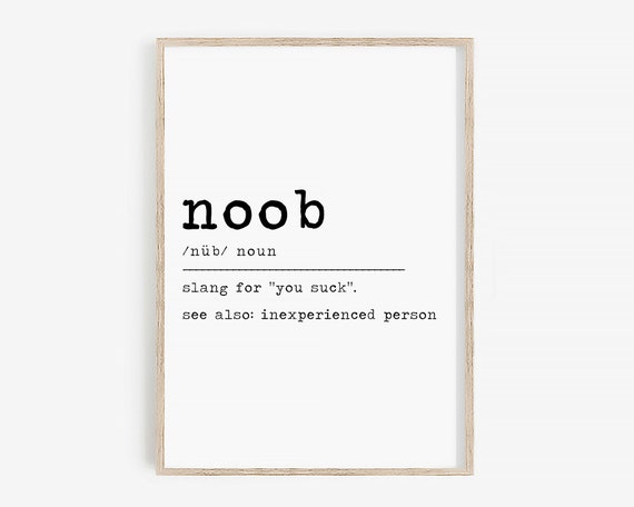 Big Oof Definition Noob Gaming Meme Dank Gag Gift Art Print