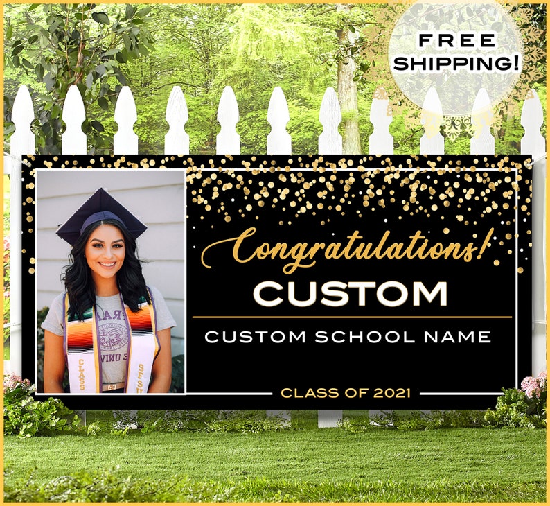 Custom Graduation Banner 2021 Outdoor With Photo Etsy