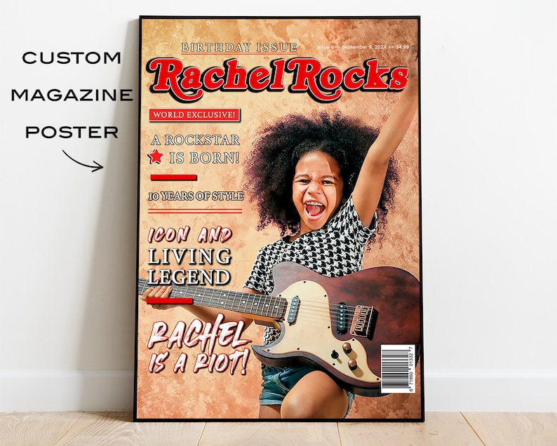 Custom Magazine Cover Gift · Personalized Magazine · Custom Birthday Gift for Him· Customizable Birthday Poster for, Custom Kids Gift Funny, image 2
