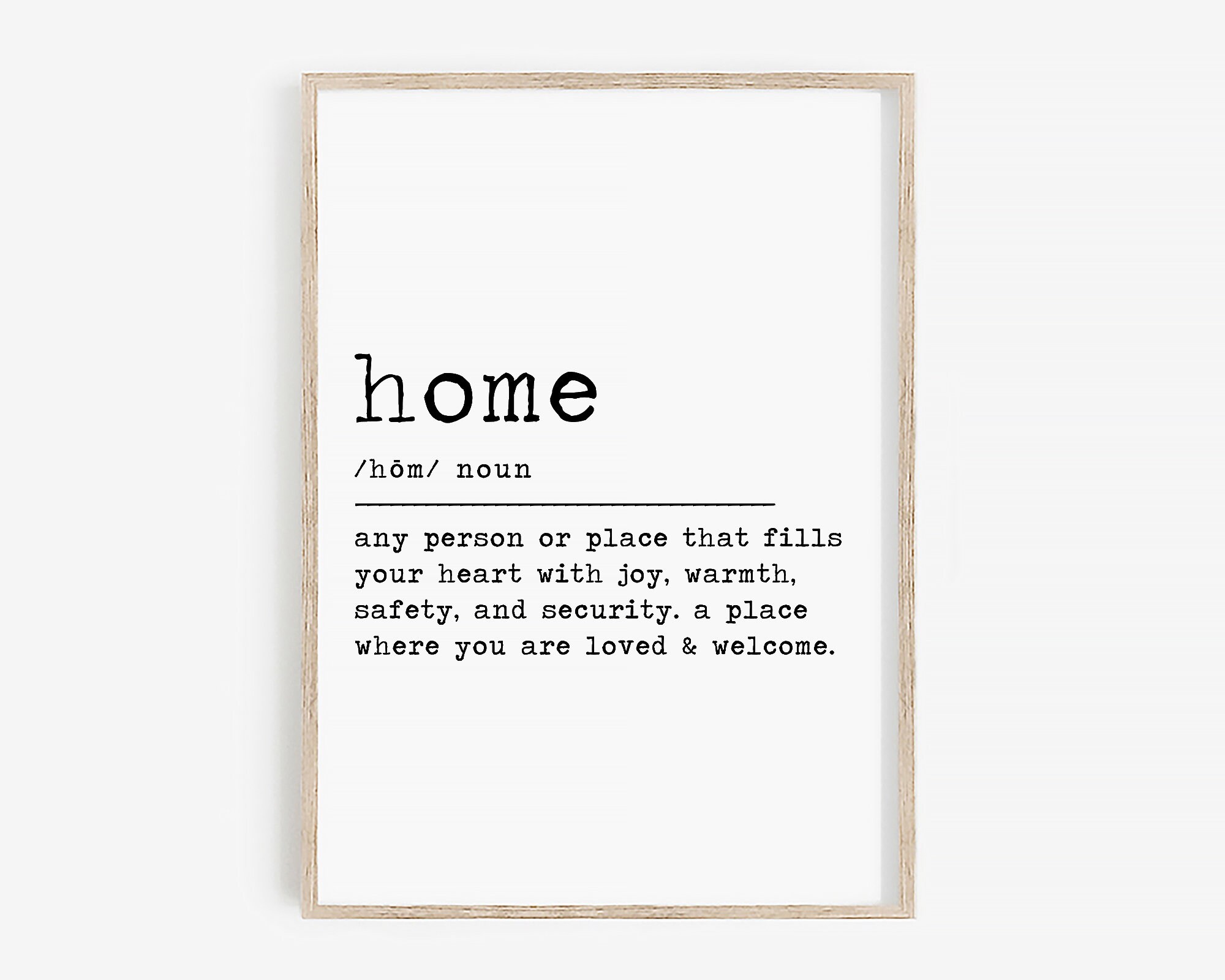 Home Definition Sign Home Definition Wall Art Home Sign Etsy