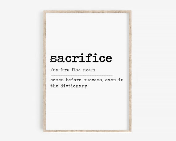  Sacrifice Song Lyric Vintage Quote Print : Office Products