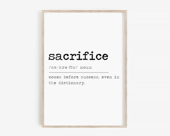  Sacrifice Song Lyric Vintage Quote Print : Office Products