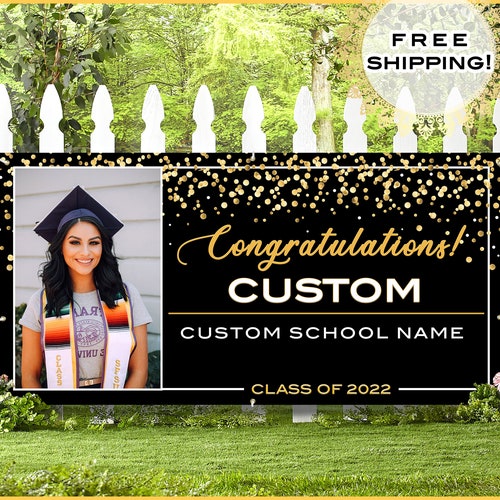 Custom Graduation Banner 2023 Outdoor With Photo - Etsy