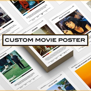 Custom Movie Poster Print •  Gift for Movie Lovers • Gift for Movie Buff • Personalized Movie Poster Print •  Printable Movie, Minimal Movie