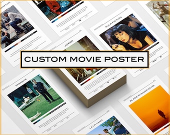 Custom Movie Poster Print •  Gift for Movie Lovers • Gift for Movie Buff • Personalized Movie Poster Print •  Printable Movie, Minimal Movie