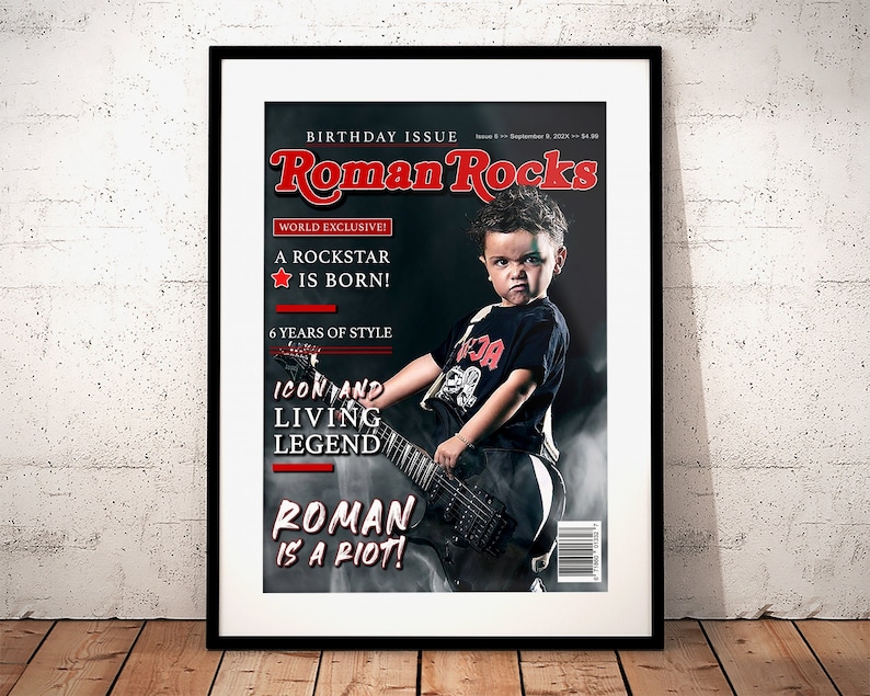 Custom Magazine Cover Gift · Personalized Magazine · Custom Birthday Gift for Him· Customizable Birthday Poster for, Custom Kids Gift Funny, image 1