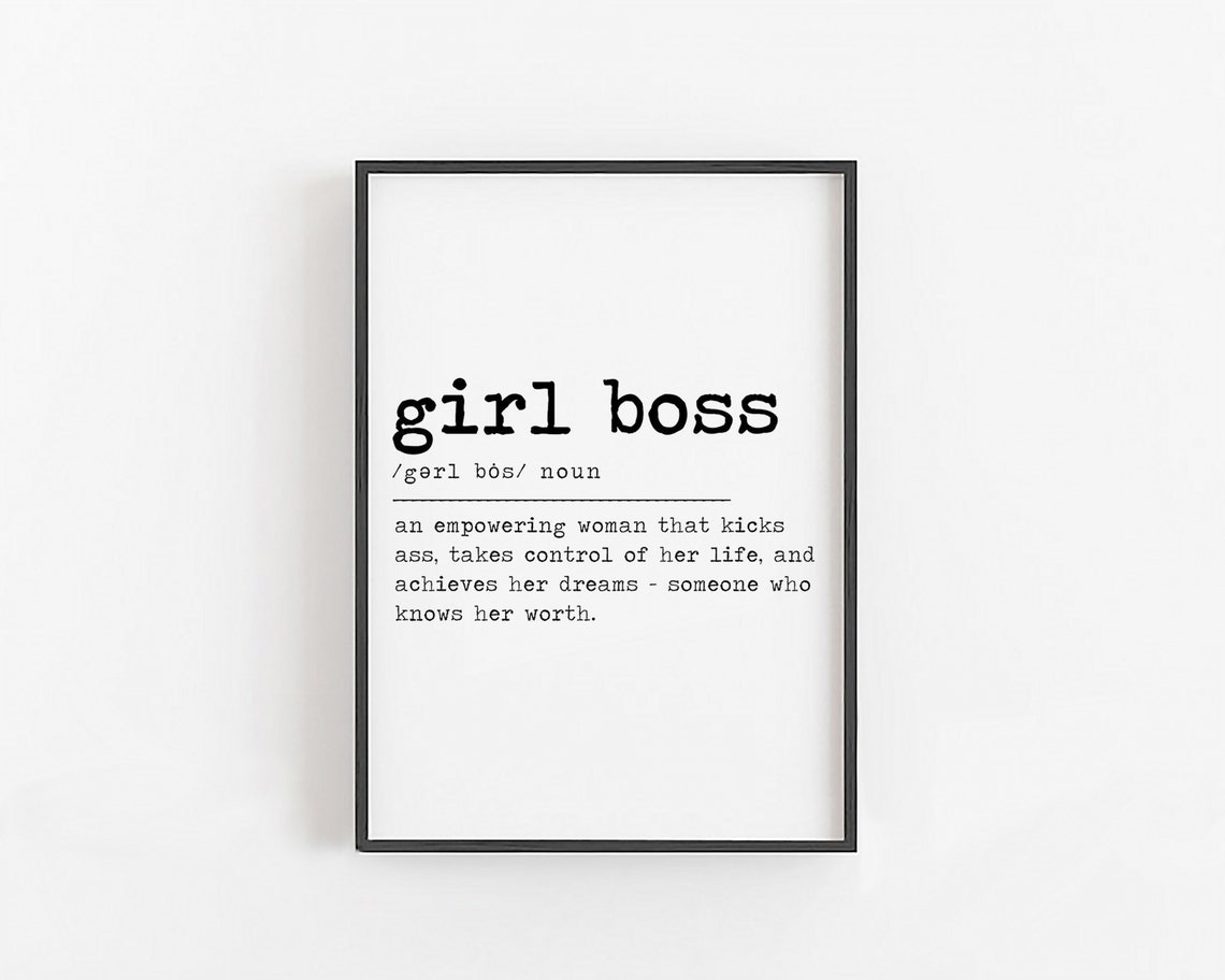 Girl Boss Definition Girl Boss Sign Gifts for Women Friends Etsy Ireland
