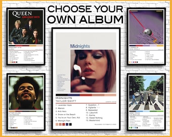 Custom Album Poster • Choose Your Own Album Poster • Personalized Music Gifts Birthday • Custom Music Print • Retro Music Lover Gift for Him