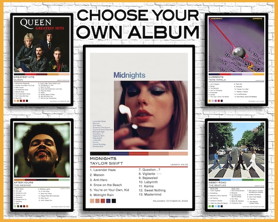 Custom Album Poster • Choose Your Own Album Poster • Personalized Music Gifts Birthday • Custom Music Print • Retro Music Lover Gift for Him