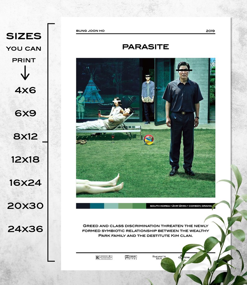 Parasite Movie Poster Print • Movie Gift for Movie Lovers • Gift for ...