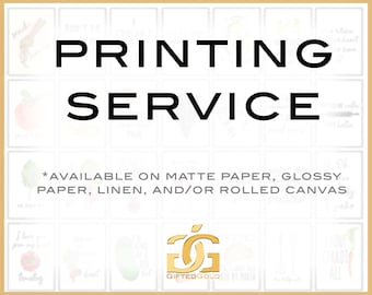 Printing Service for Artist, Photographers, or Customers - High Quality, Archival Prints, Glossy Paper, Matte Paper, Linen, or Canvas