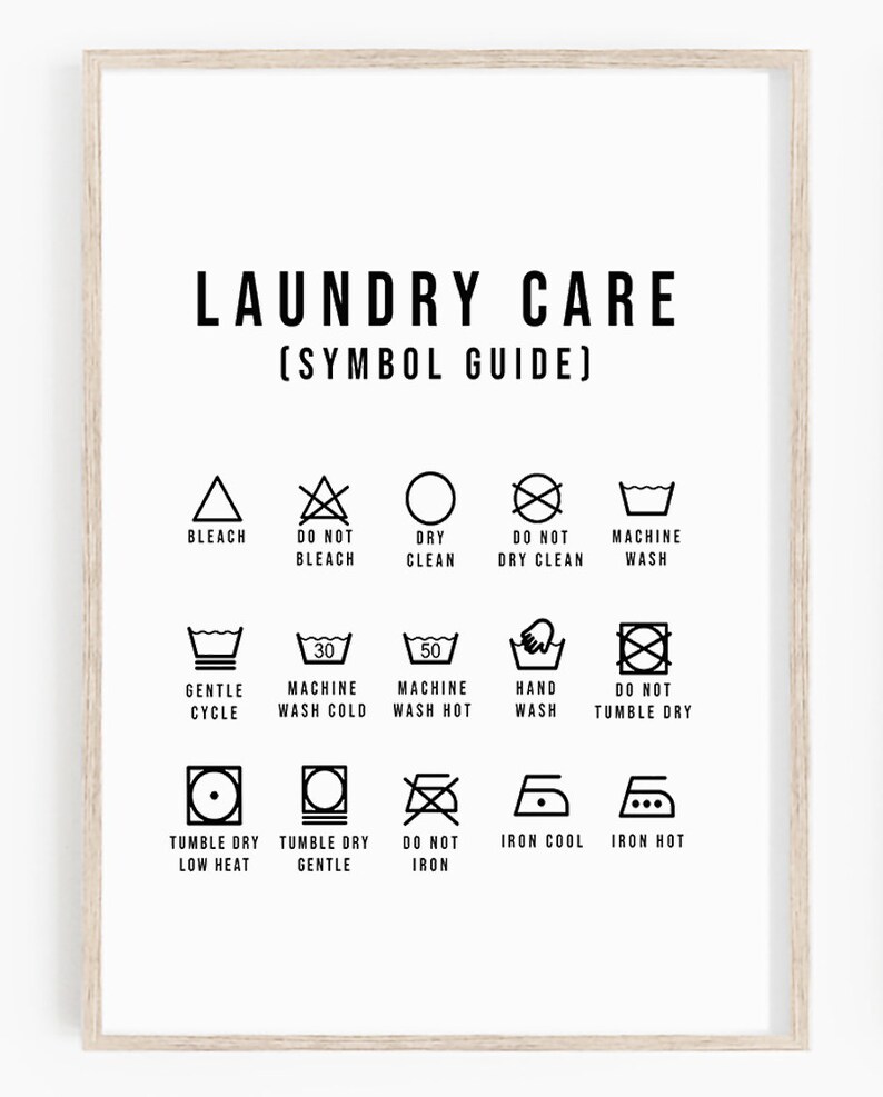 Laundry Guide 2 Print Set • Laundry Guide Sign • Printable Laundry Room ...