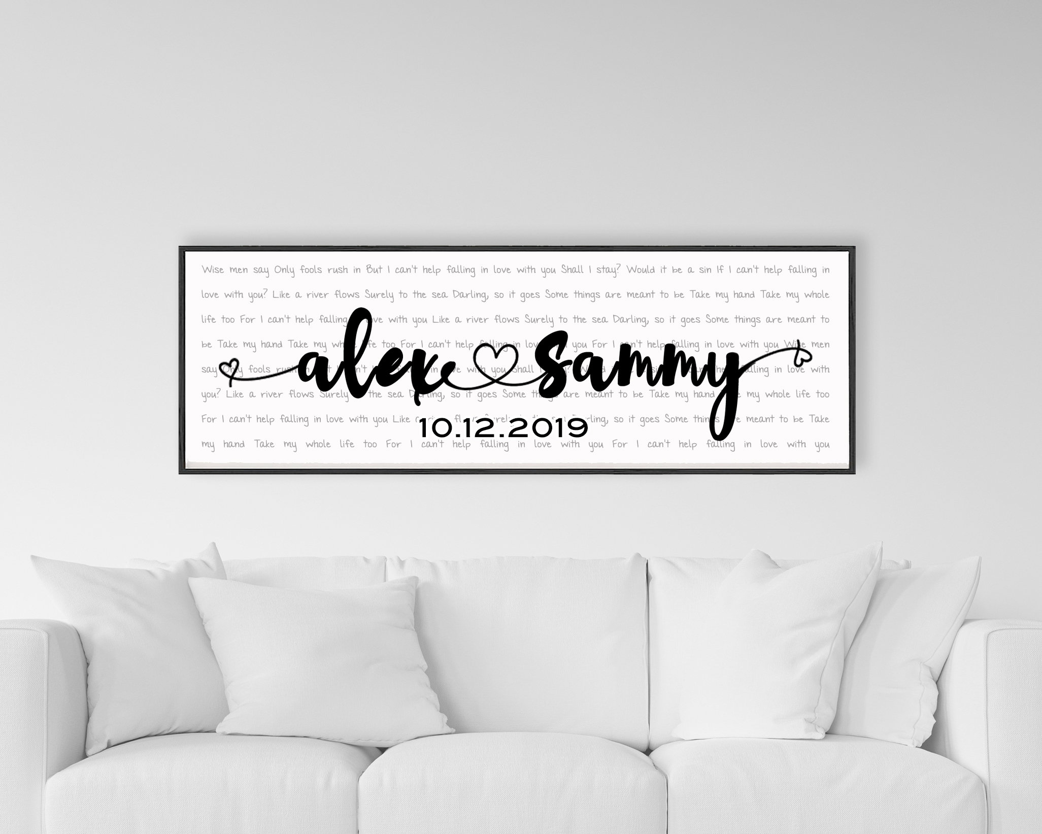 CUSTOM Song Lyrics Wall Art Personalized Lyrics Gift for Him | Etsy