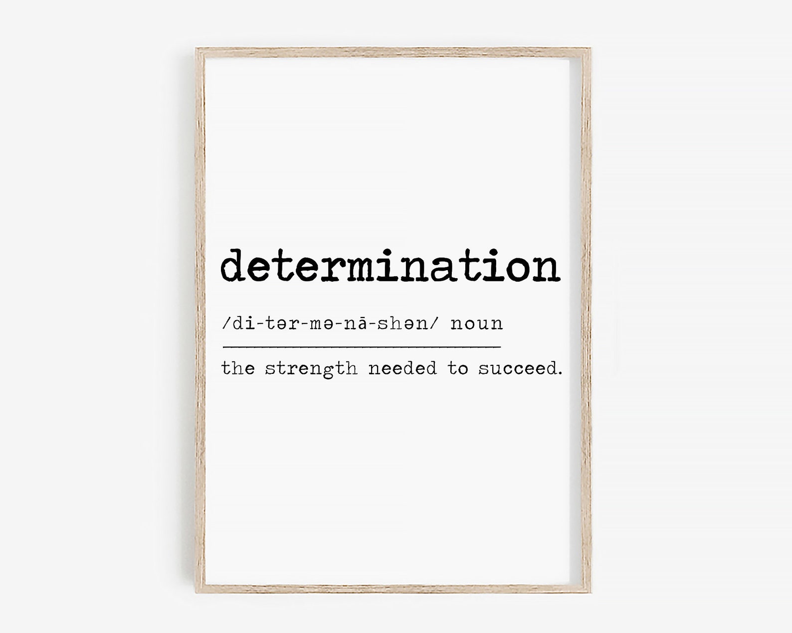 Determination Definition • Motivational Wall Decor for Office ...