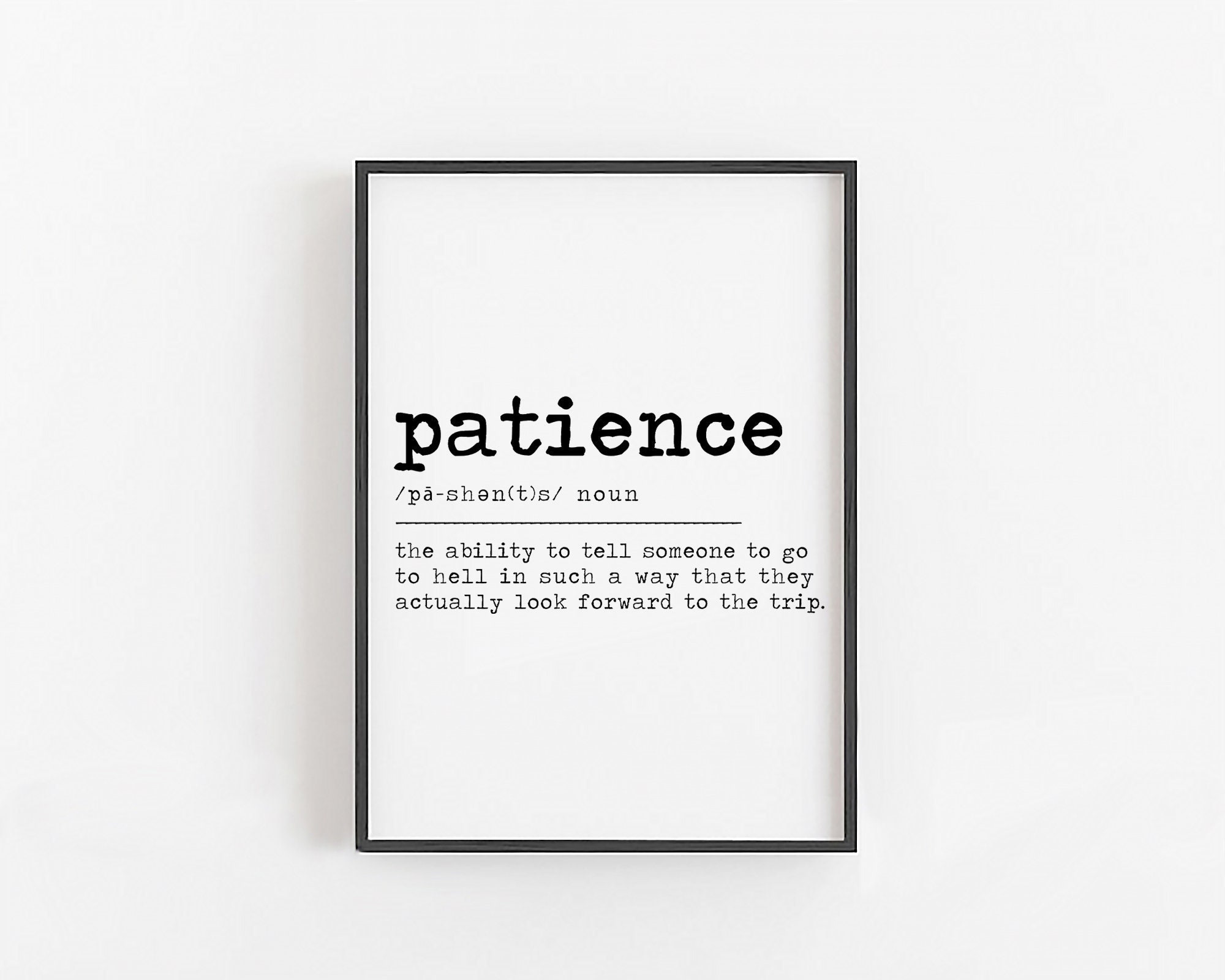 Patience Definition Print Patience Sign for Wall Funny - Etsy Patience Definition Print Patience Sign for Wall Funny - Etsy
