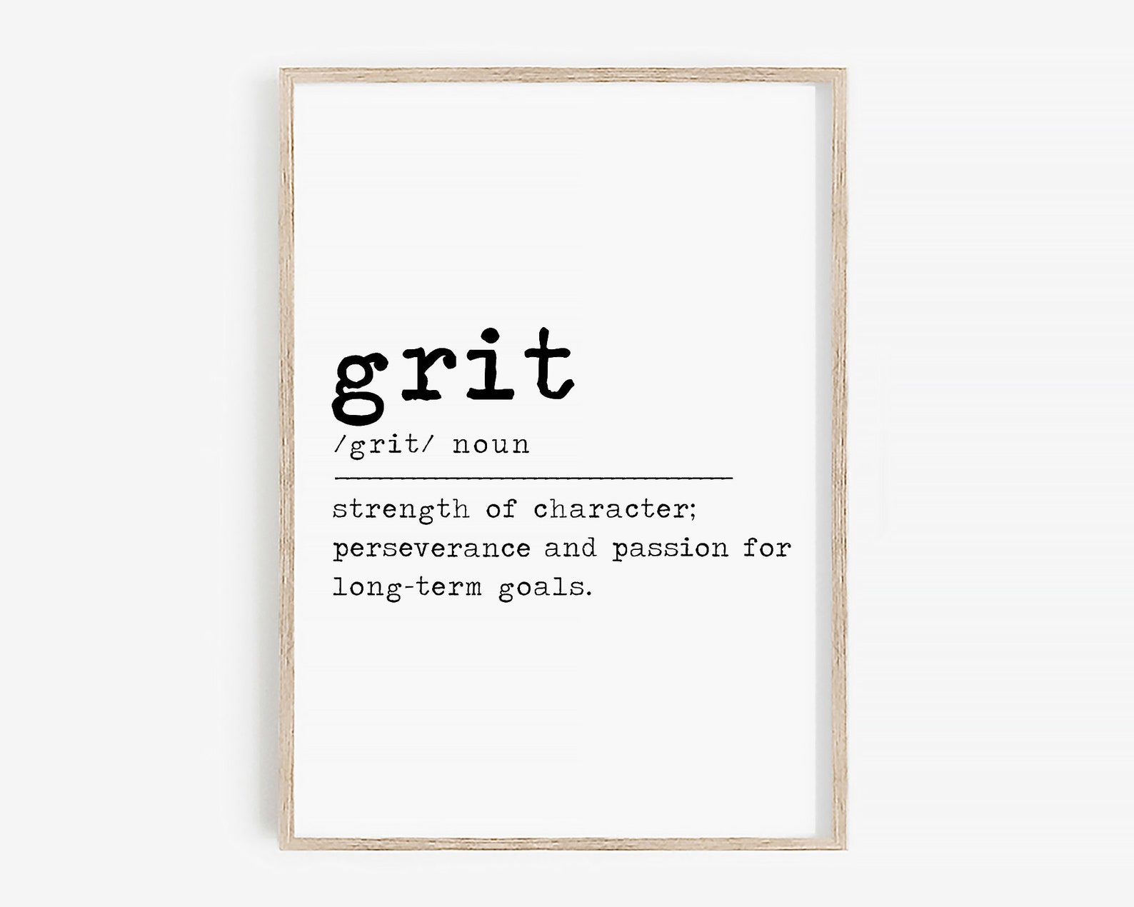 Grit Definition Motivational Wall Decor for Office Etsy