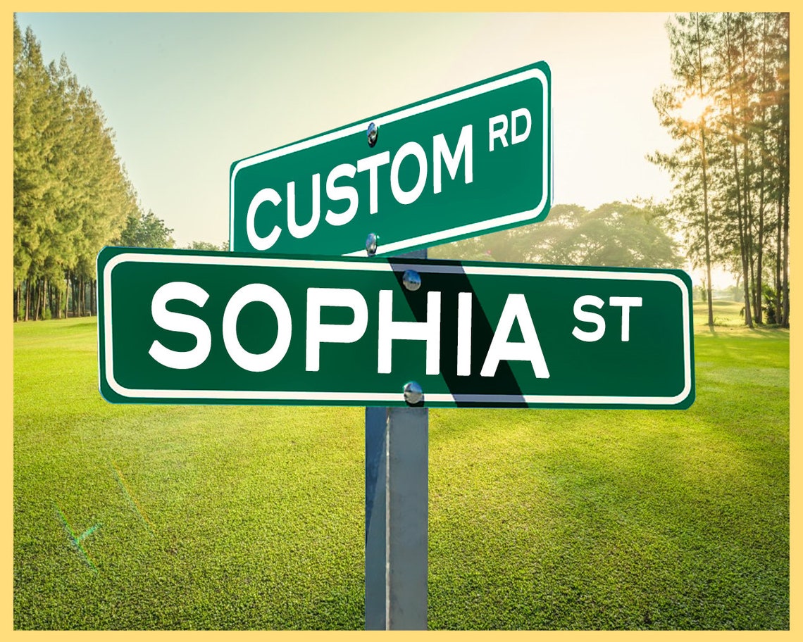 Custom Street Sign Metal • Personalized Metal Street Sign Custom ...