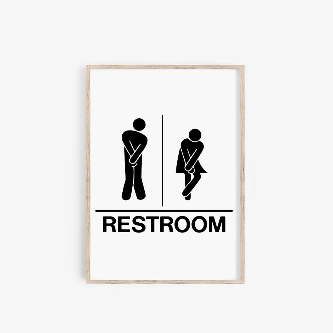 Mens Womens Funny Bathroom Sign Restroom Bathroom Printable | Etsy