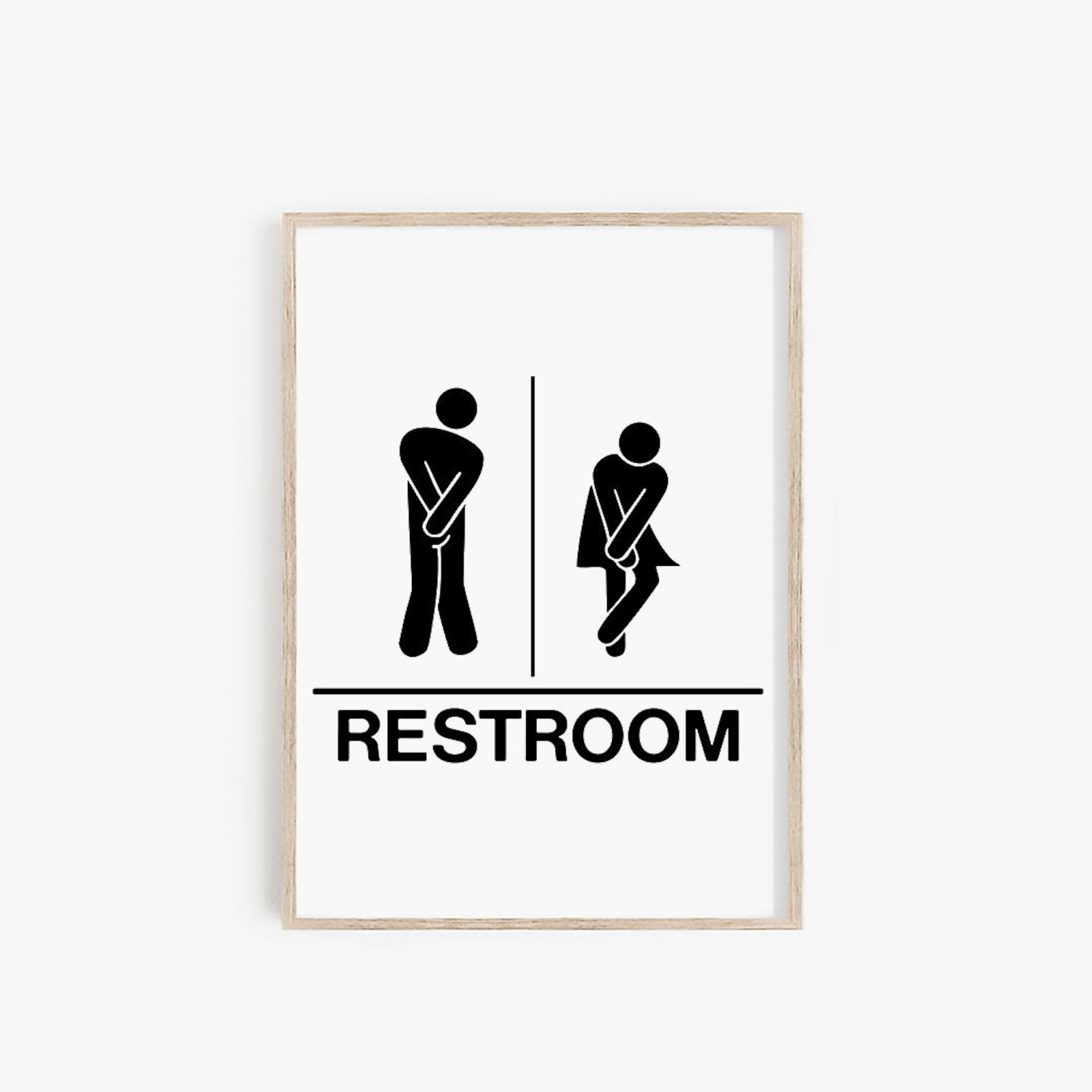 Mens Womens Funny Bathroom Sign Restroom Bathroom Printable | Etsy