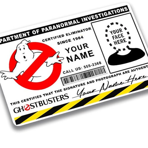 Ghostbusters Id Card