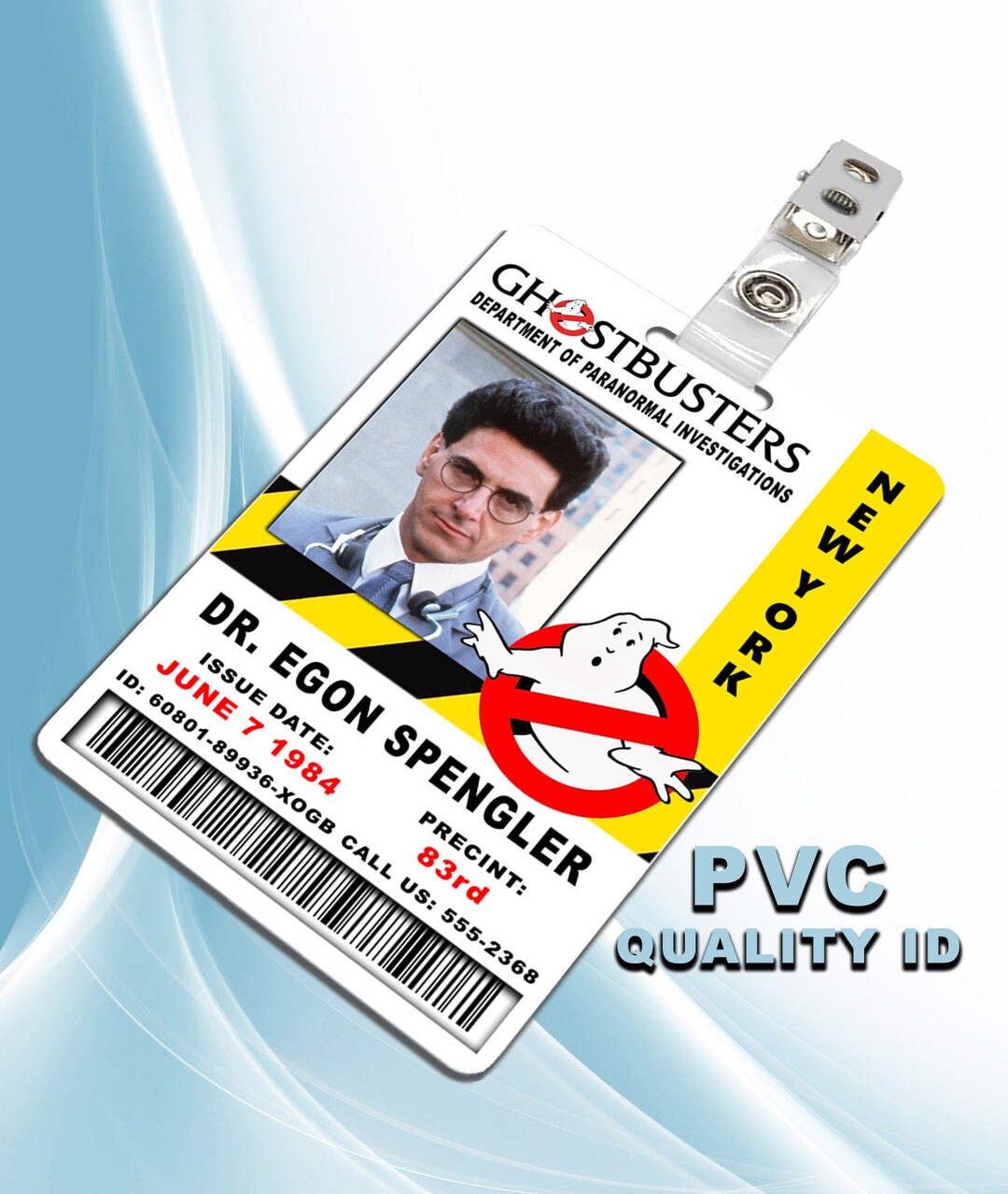 Ghostbusters Egon Spengler Plastic ID Movie Prop Name Tag PVC - Etsy