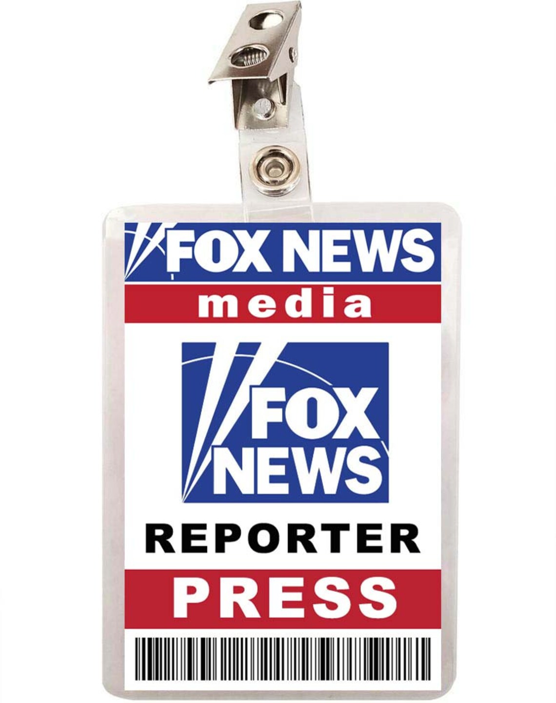 FOX News Press Reporter ID Badge Cosplay Costume Name Tag Etsy Hong Kong