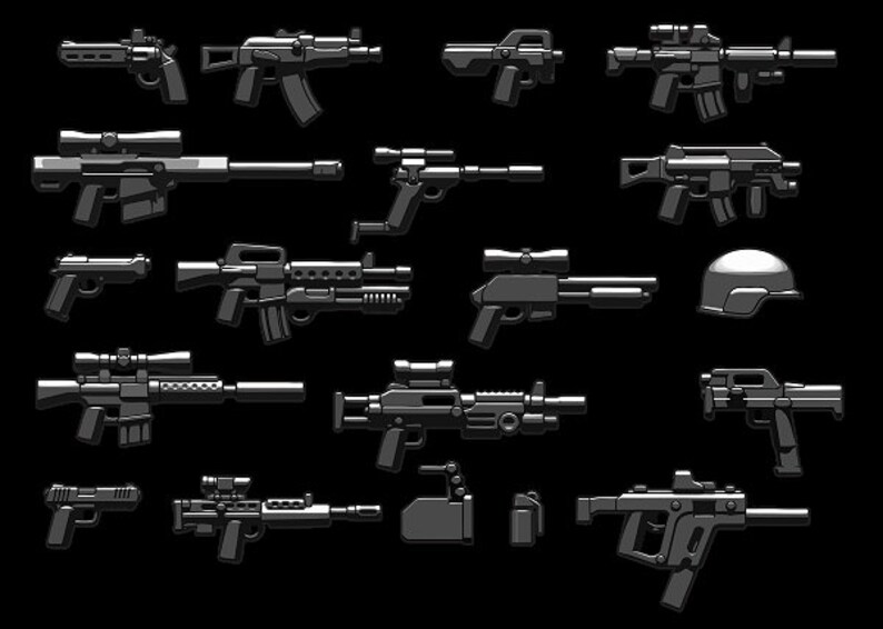 BRICKARMS Modern Combat Tactical Weapons Pack Etsy
