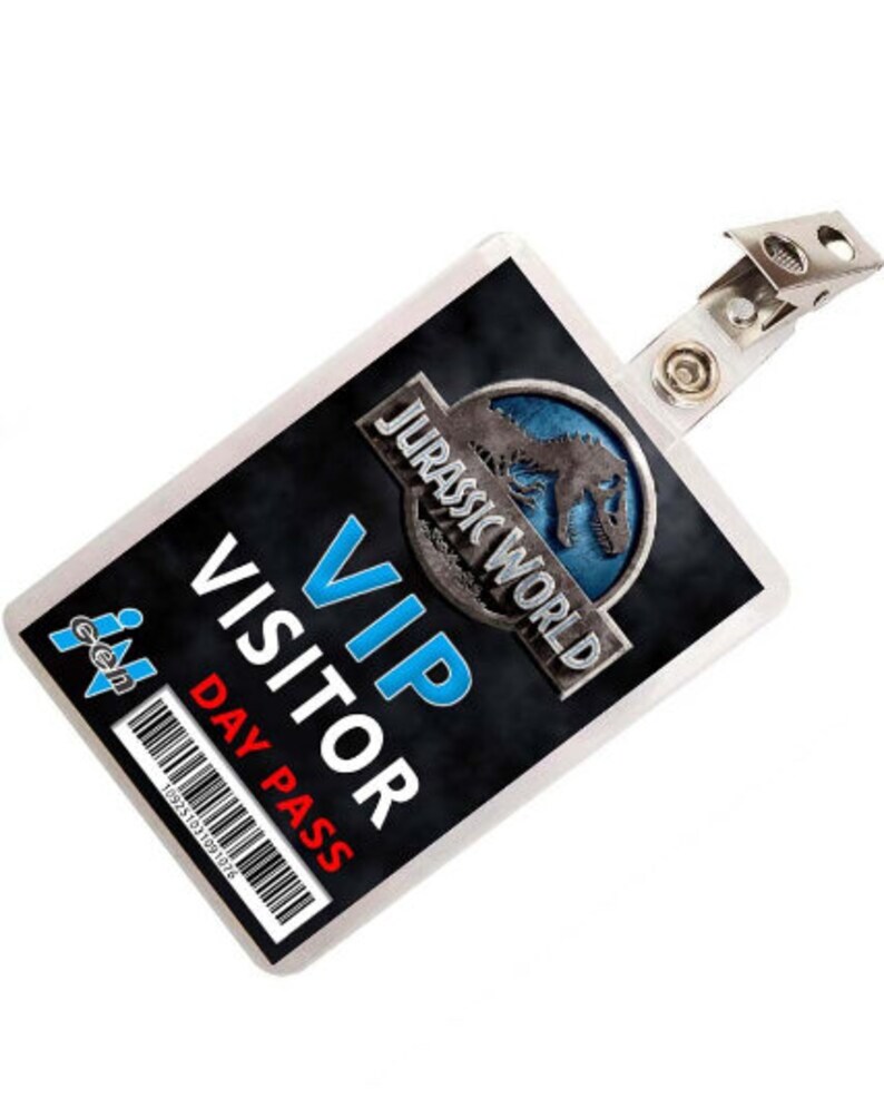 Jurassic World VIP Visitor ID Badge Cosplay Costume Name Tag - Etsy