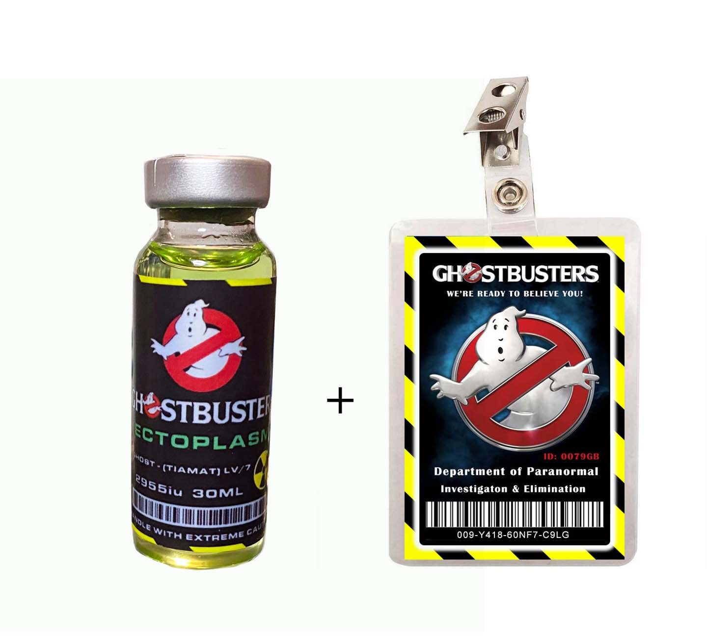 Ghostbusters Ectoplasm Vial 30ml & ID Badge Set Movie Prop Etsy
