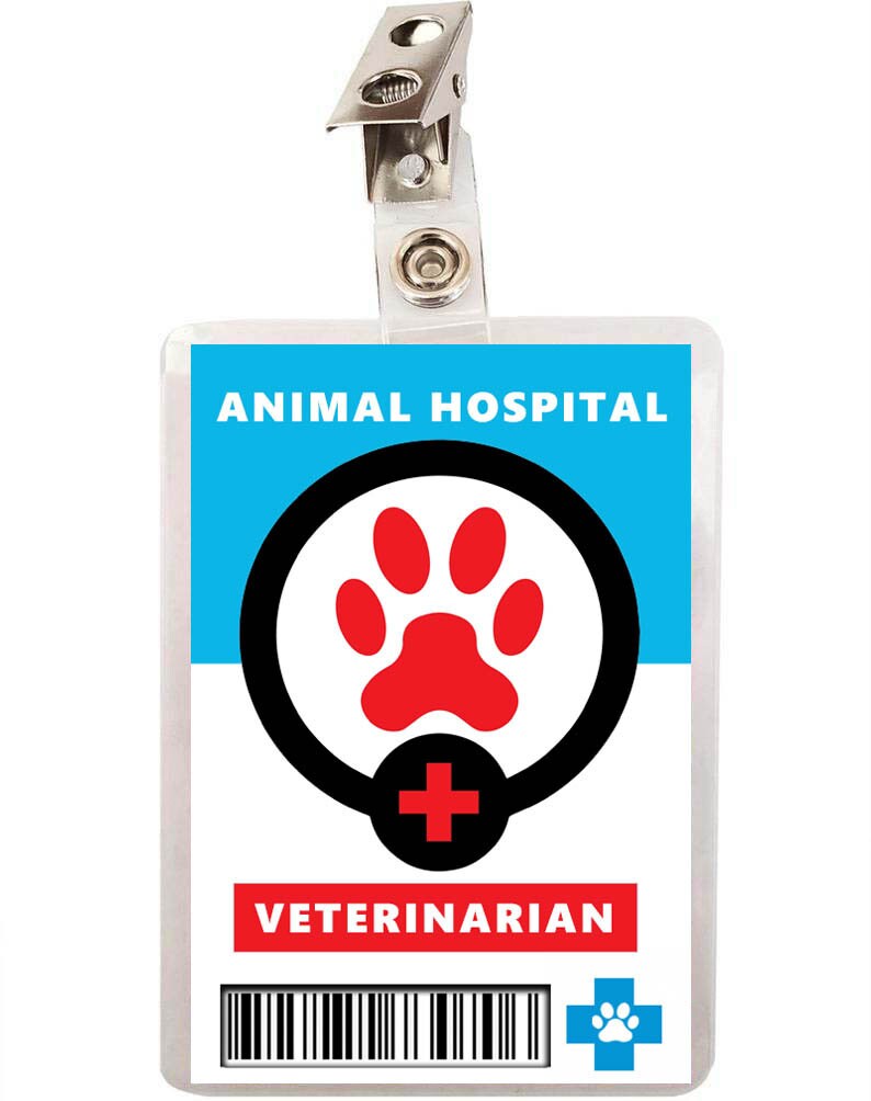 Veterinarian Animal Hospital ID Badge Cosplay Costume Name Tag - Etsy