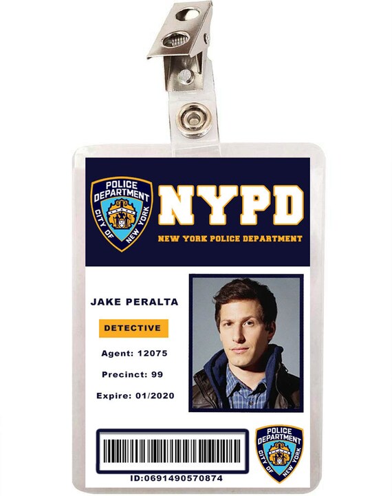 Brooklyn Nine Nine 99 NYPD Jake Peralta ID Badge Cosplay | Etsy België