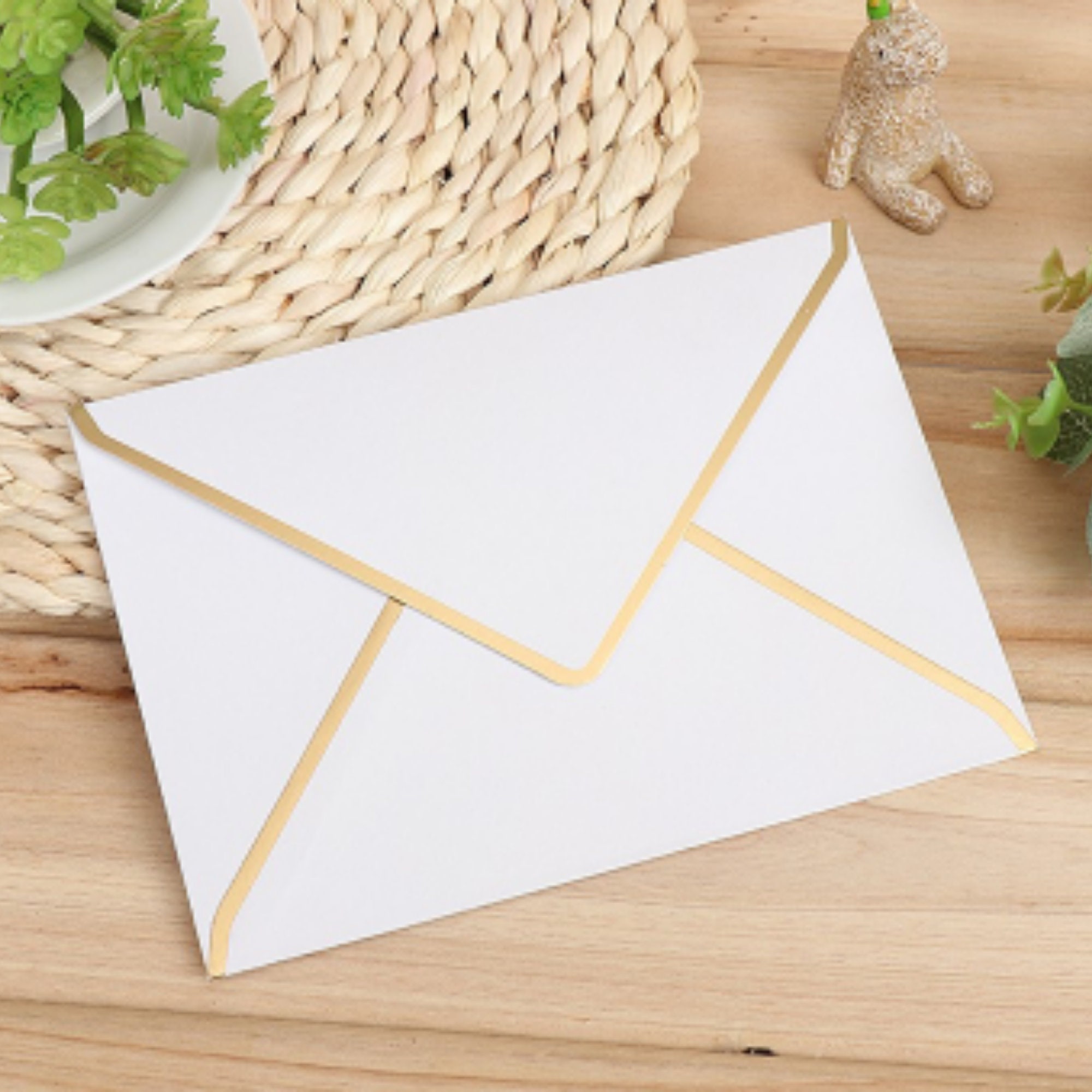 40 Count My Mind's Eye Gold Foil Envelope Liners Fits A2 Pointed
