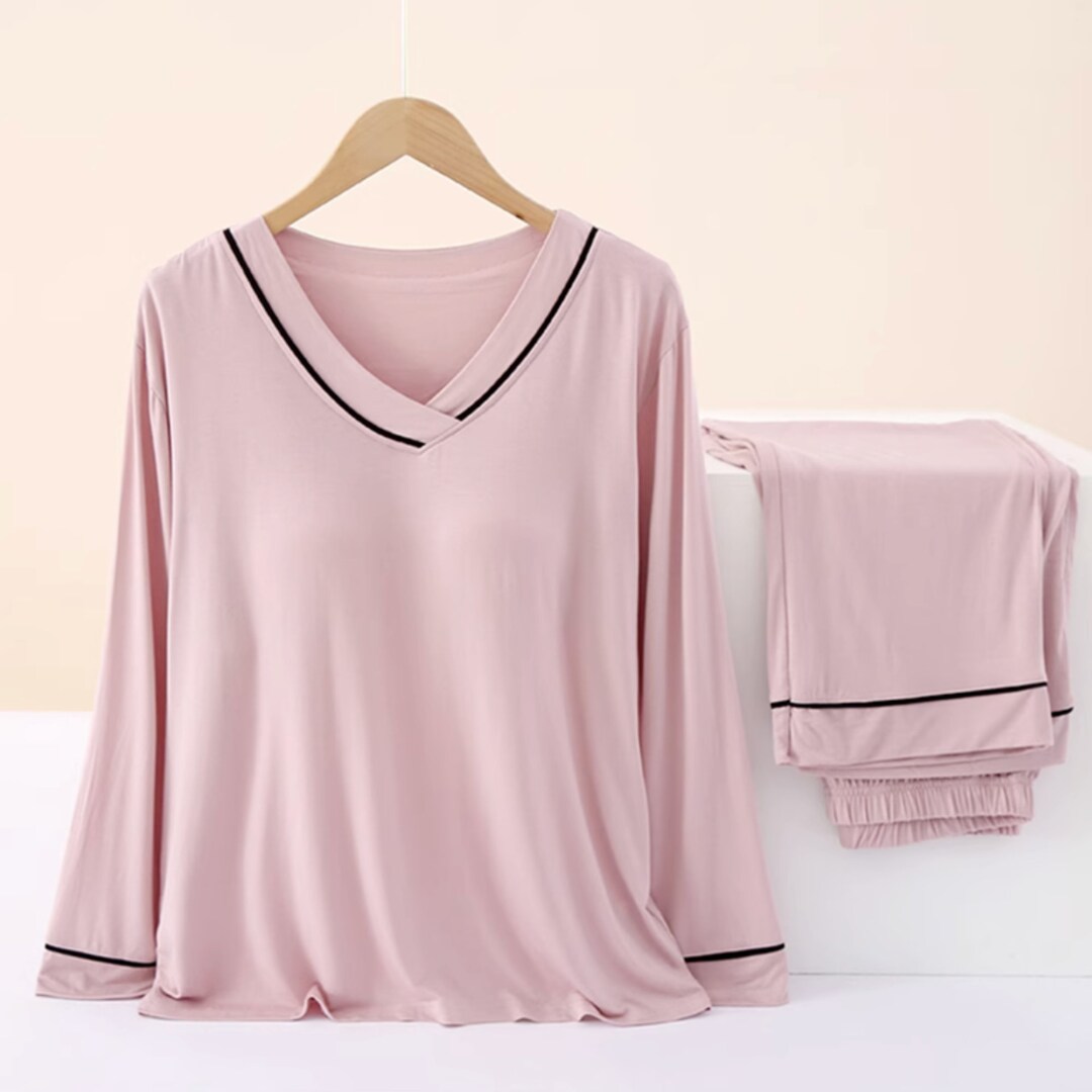 Comfy Builtin Bra Pajamas Set for Women Shelf Bra Loungewear Etsy