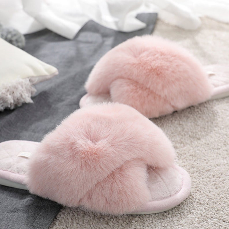 bridal fluffy slippers