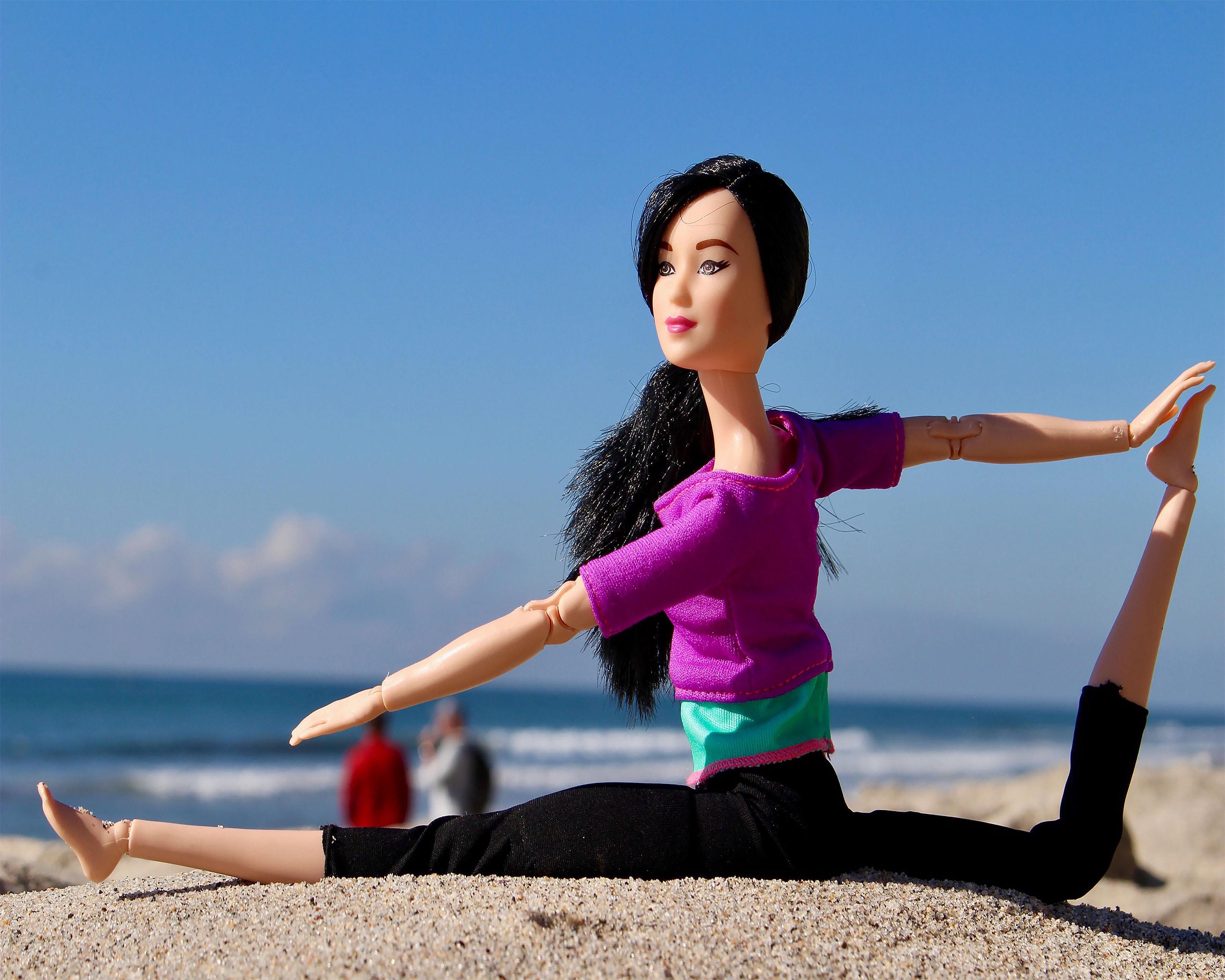 Yoga Barbie on the Beach Printable Wall Art Digital Print -  Israel