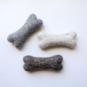 Small dog Felted Bone Wool Dog Toy | Zealand Wool Dog Toy | Handmade Dog Toy | Felted bone toy | Eco-friendly pet toy |  Buy 2 get 1 Free
