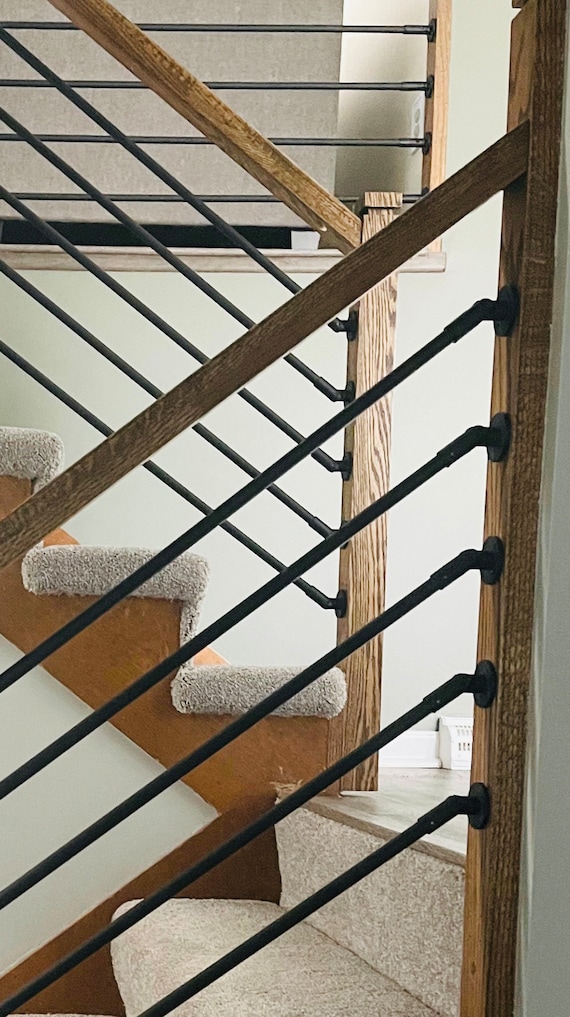 Modern Stair Railing Wrought Iron Horizontal Stair Part ...