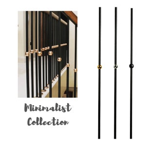 Iron Stair Balusters - Designer Minimalist Sphere Collection - Modern Metal Spindles for Stairs -  - Stair Iron Railing Part