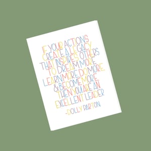 Inspirierende Karte von Dolly Parton – Women's Empowerment Collection