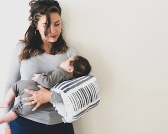 Freehand Watercolor Slip‐On Nursing / Breastfeeding Pillow