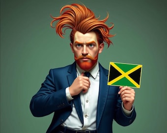 JAMAICA digital Flag and design, perfect for office, gift, hanging on the wall, desk, SVG file conversation piece, feeling nostalgic, roots.