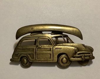 JJ Jonette Car Brooch Vintage Collectible