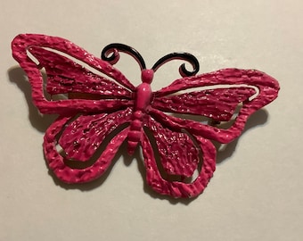 Sassy Pink Butterfly Brooch