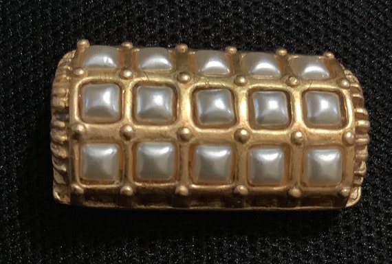 Ultra-Rare Caroll Paris Goldtone Brooch “1” - image 1